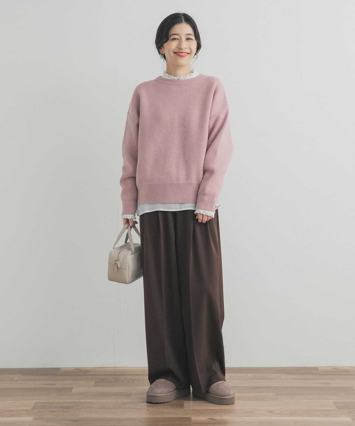 URBAN RESEARCH DOORS「針抜きダブルフェイスニット」|ニット・セーター|