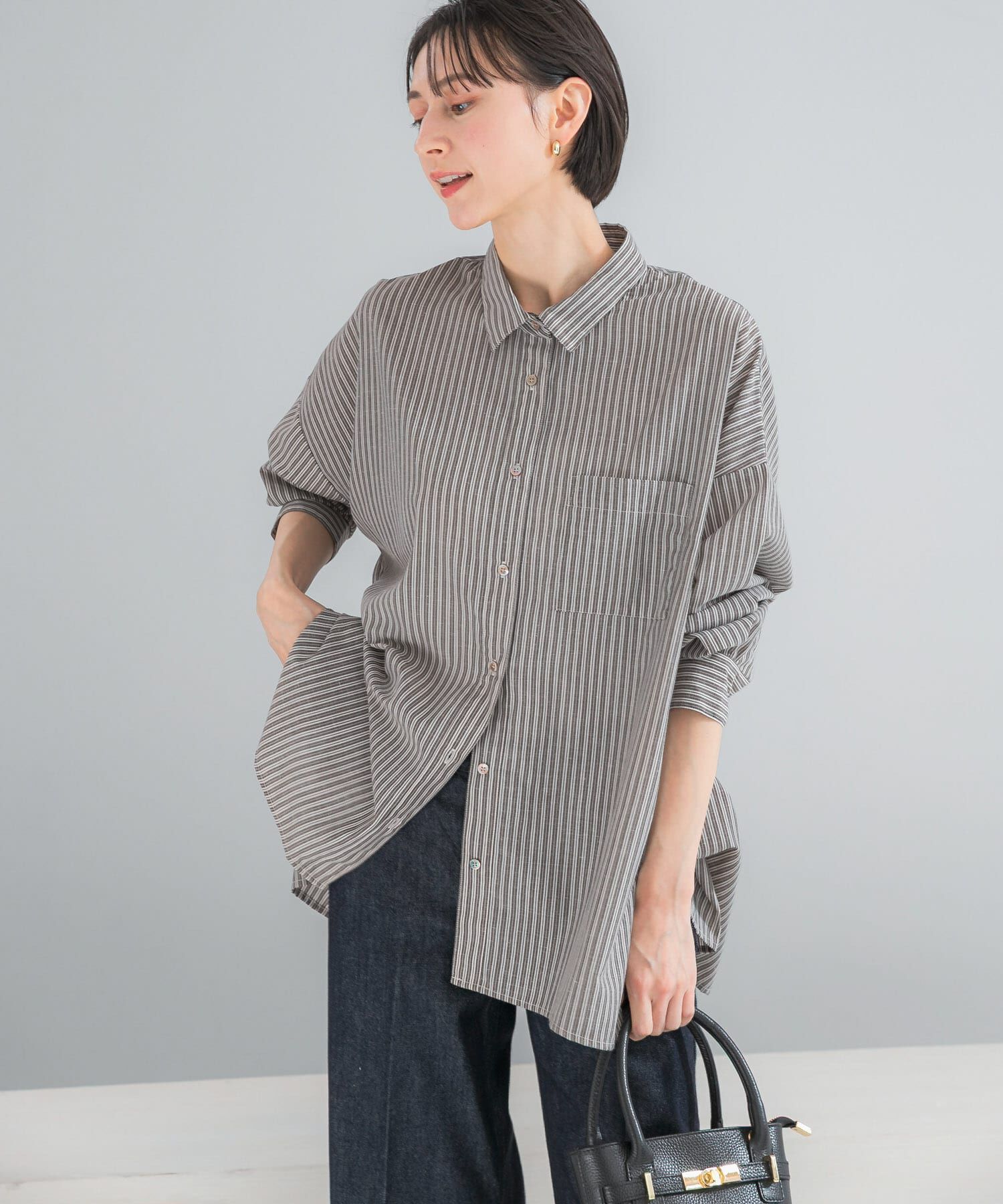 URBAN RESEARCH ROSSO「『WEB/一部店舗限定』『UR TECH Smart Linen Touch』ｲｰｼﾞｰﾘﾈﾝｵｰﾊﾞｰ  」|シャツ・ブラウス|