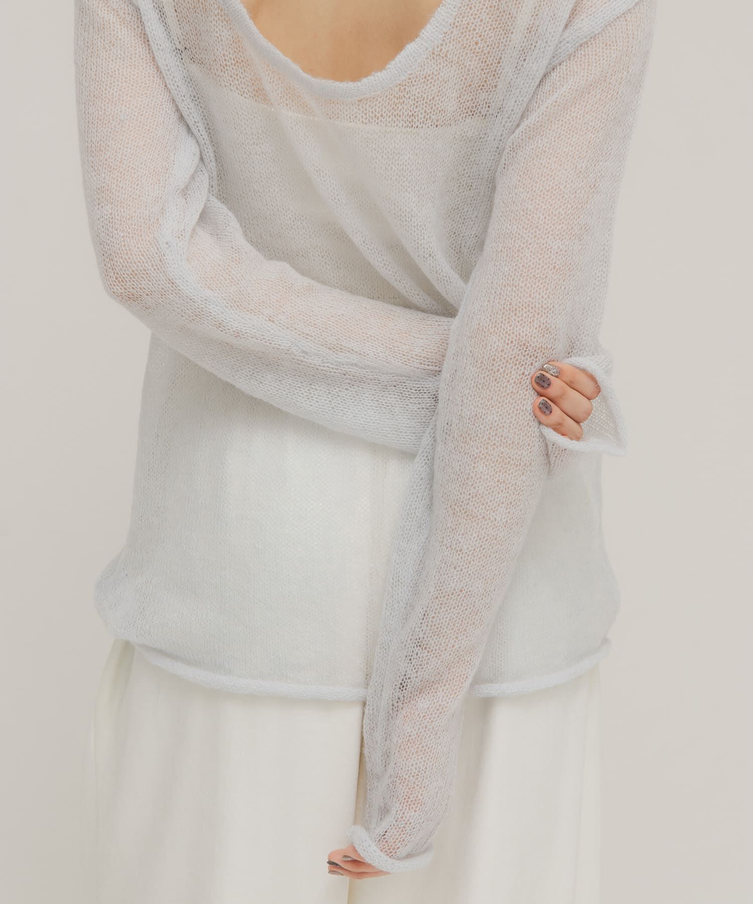  「バックオープンシアーニット」|ニット・セーター|