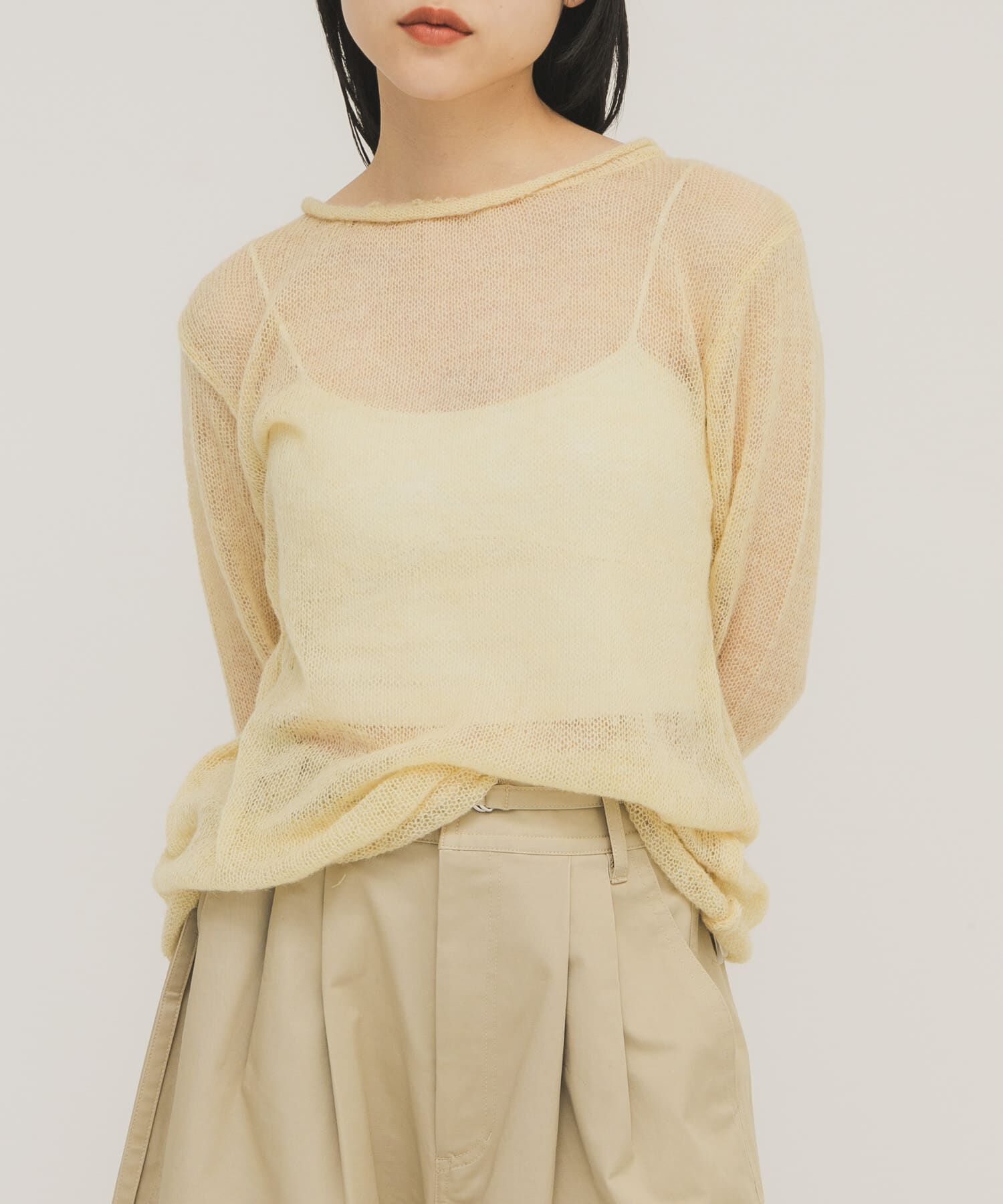  「バックオープンシアーニット」|ニット・セーター|