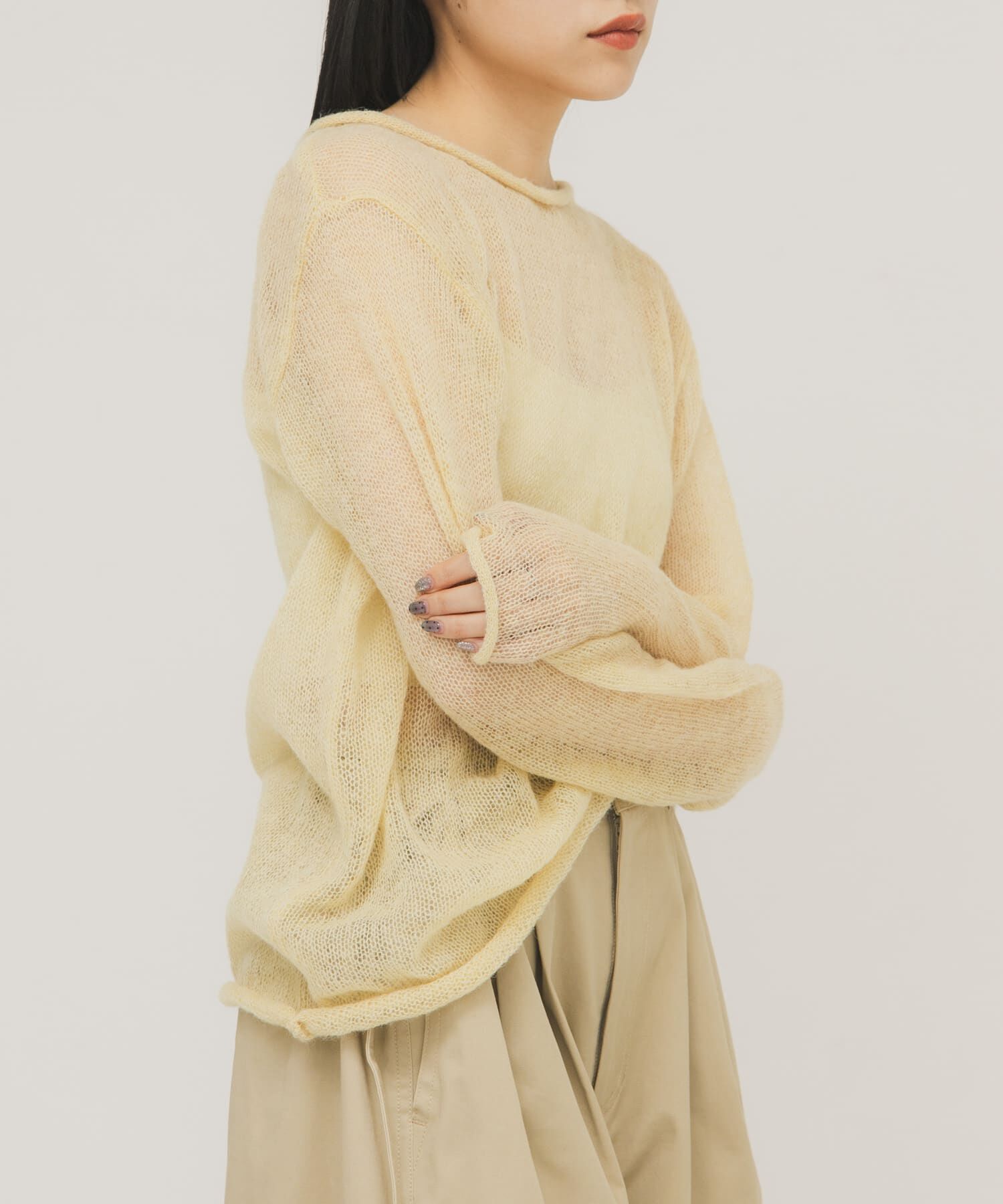  「バックオープンシアーニット」|ニット・セーター|