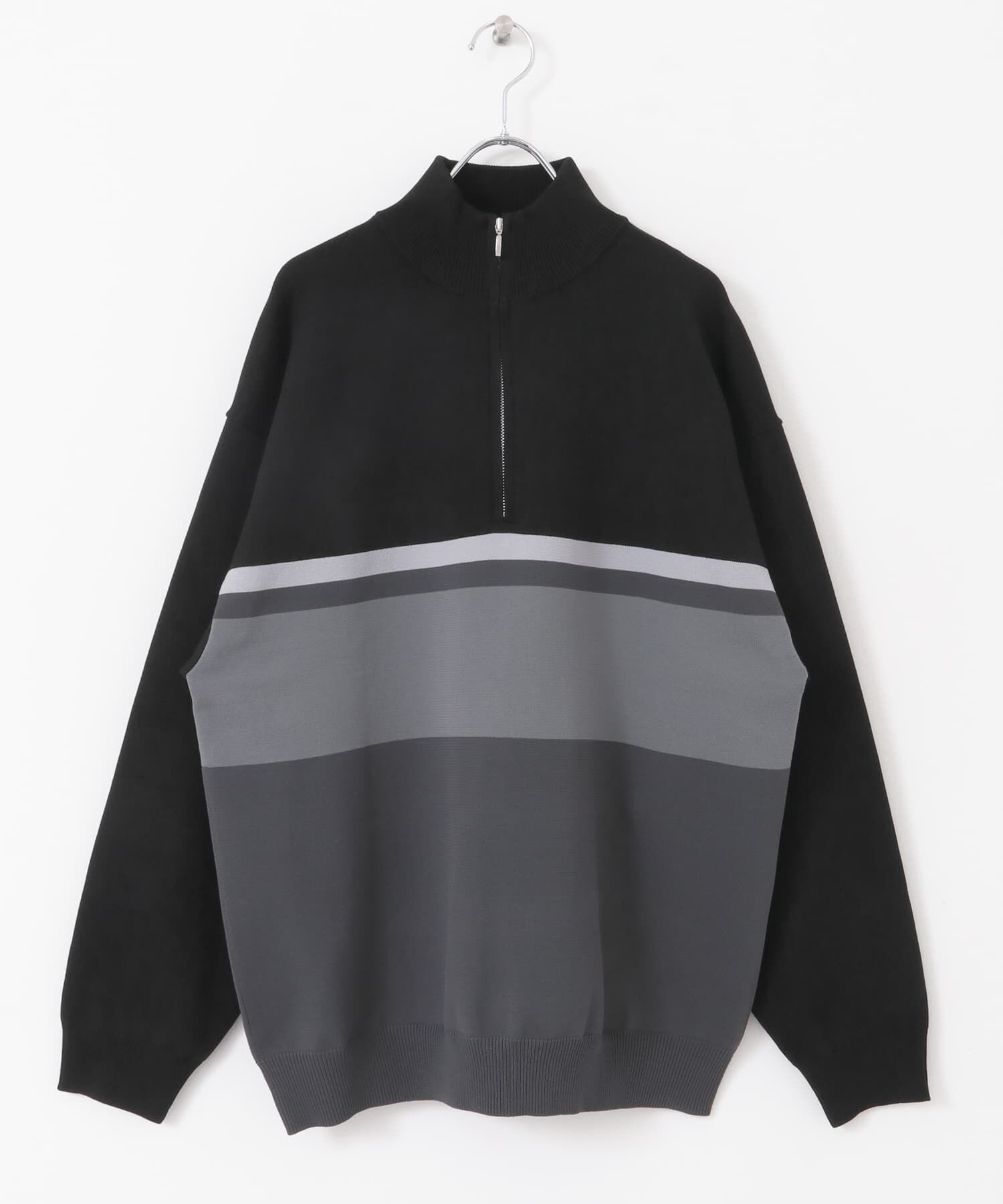 SENSE OF PLACE by URBAN RESEARCH「パネルボーダーハーフZIPニット」|ニット・セーター|