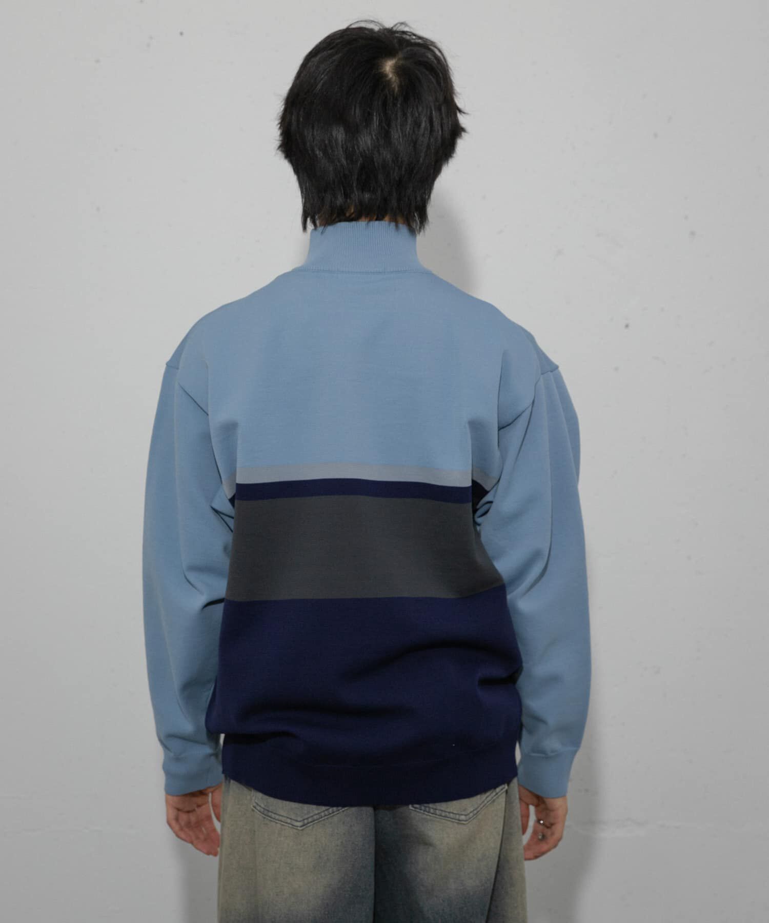 SENSE OF PLACE by URBAN RESEARCH「パネルボーダーハーフZIPニット」|ニット・セーター|