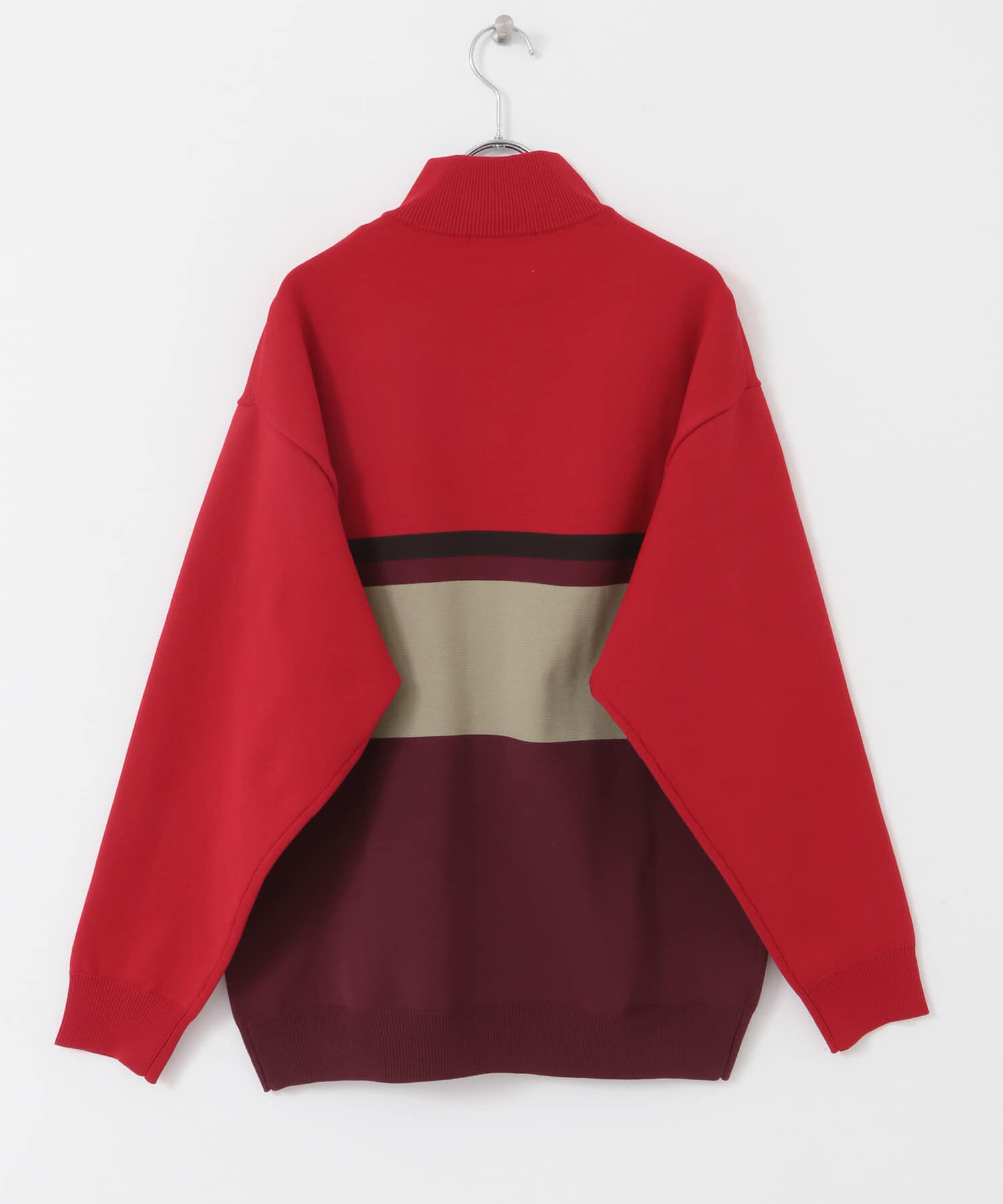 SENSE OF PLACE by URBAN RESEARCH「パネルボーダーハーフZIPニット」|ニット・セーター|