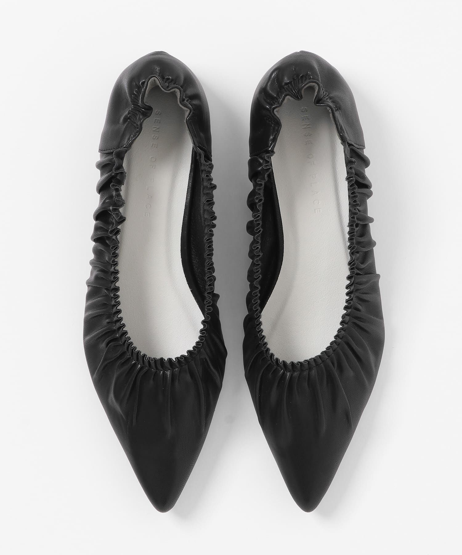 SENSE OF PLACE by URBAN RESEARCH「ギャザーフラットシューズ」|バレエシューズ|