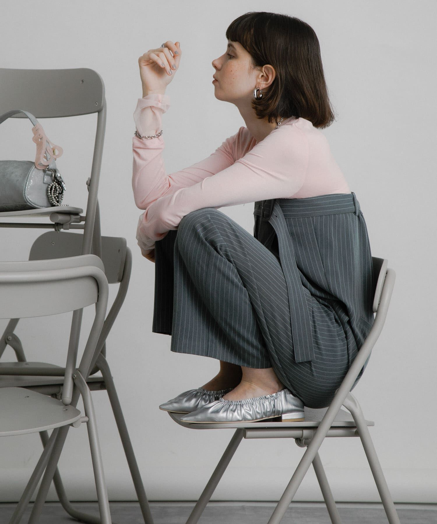 SENSE OF PLACE by URBAN RESEARCH「ギャザーフラットシューズ」|バレエシューズ|