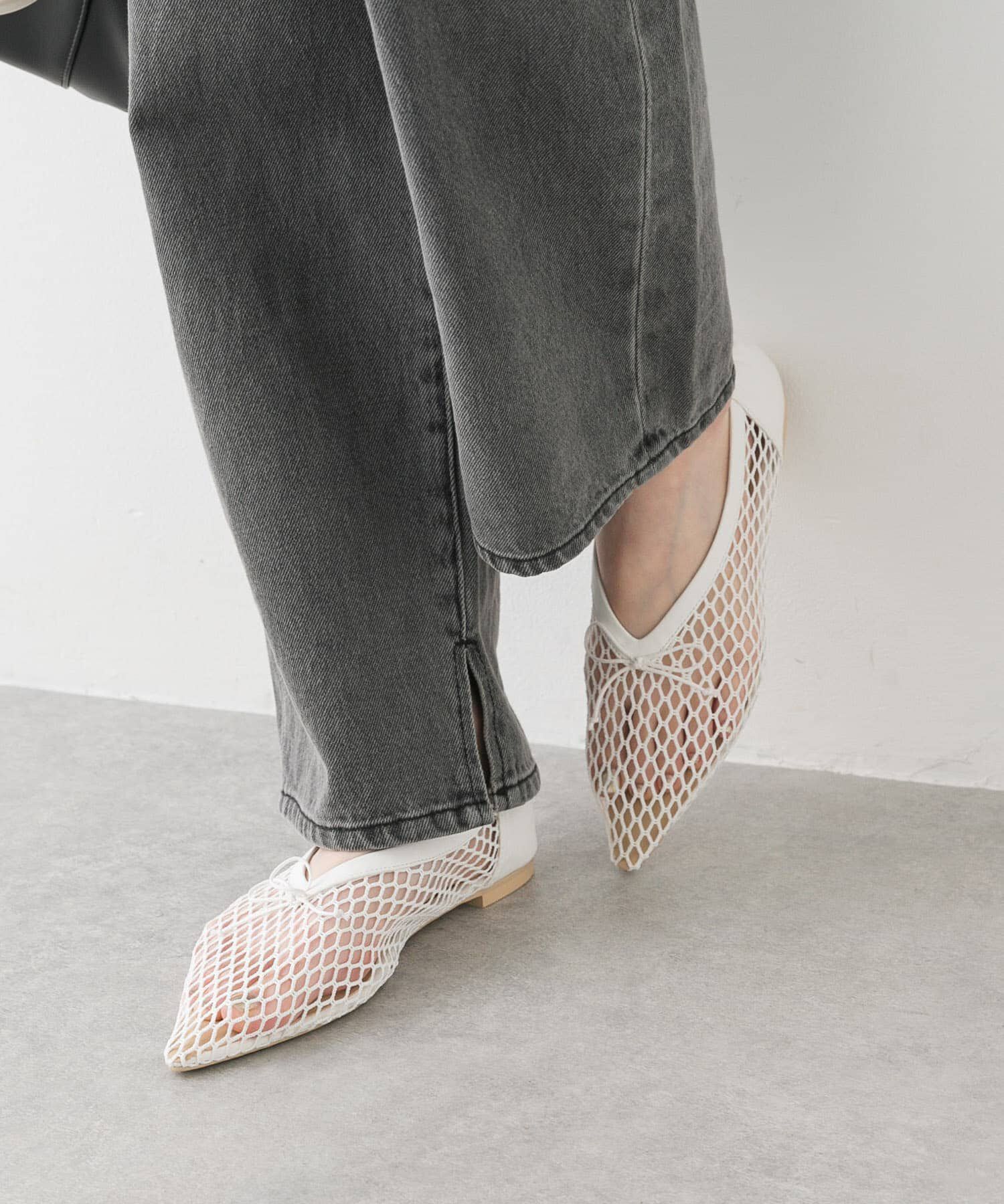 SENSE OF PLACE by URBAN RESEARCH「メッシュポインテッドシューズ」|バレエシューズ|