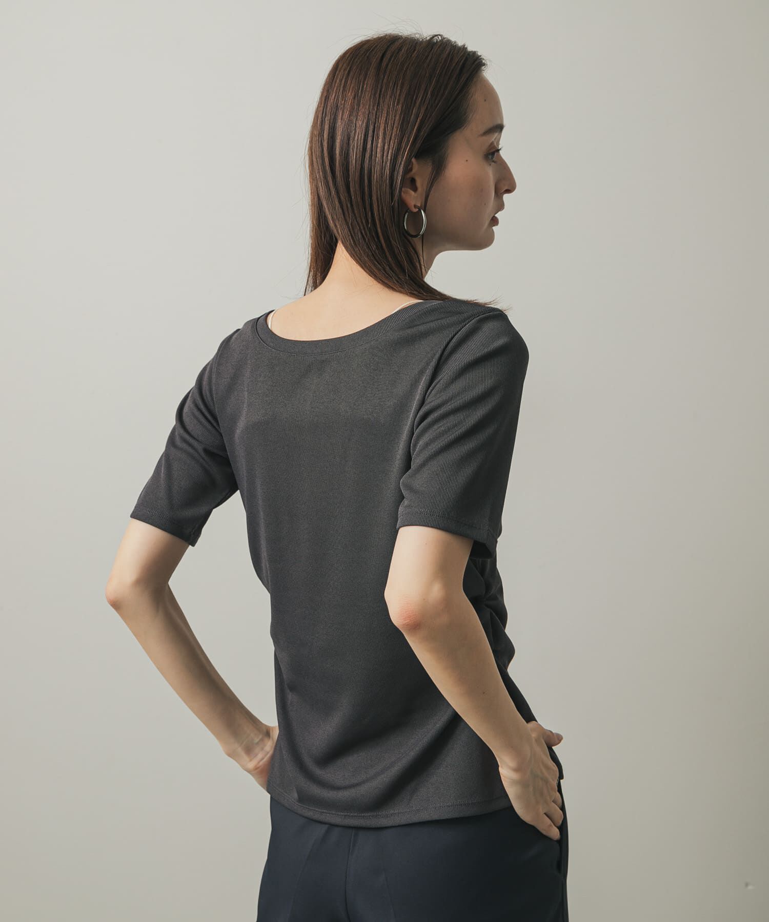 SENSE OF PLACE by URBAN RESEARCH「2WAYウエストギャザーリブトップ」|Tシャツ・カットソー|