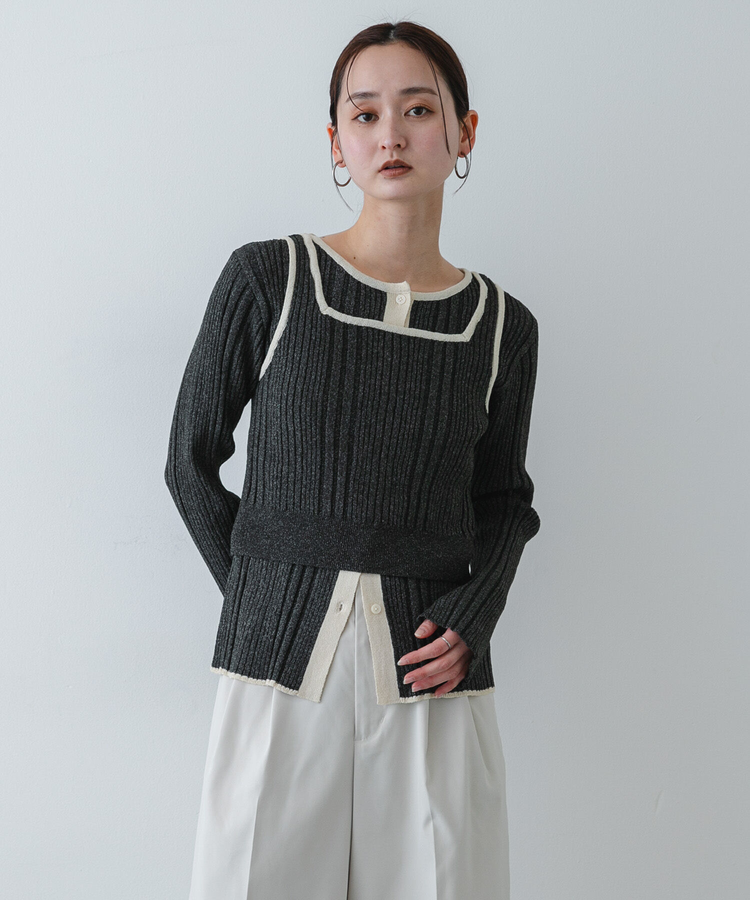 SENSE OF PLACE by URBAN RESEARCH「『洗濯可』2WAYニットアンサンブル」|ニット・セーター|