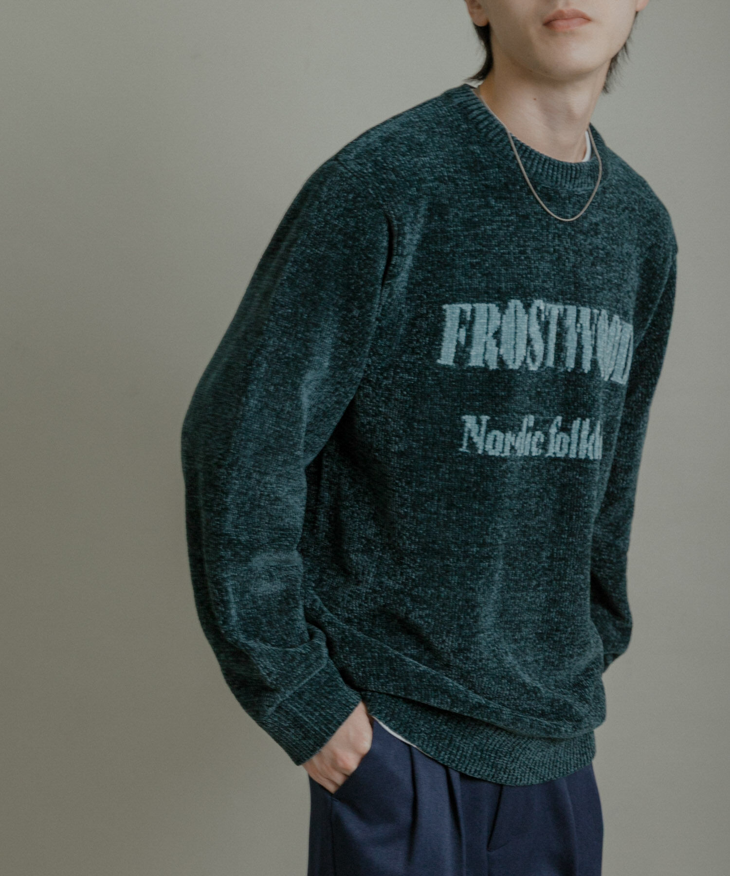 SENSE OF PLACE by URBAN RESEARCH「『洗濯可』モールロゴグラフィックニット」|ニット・セーター|