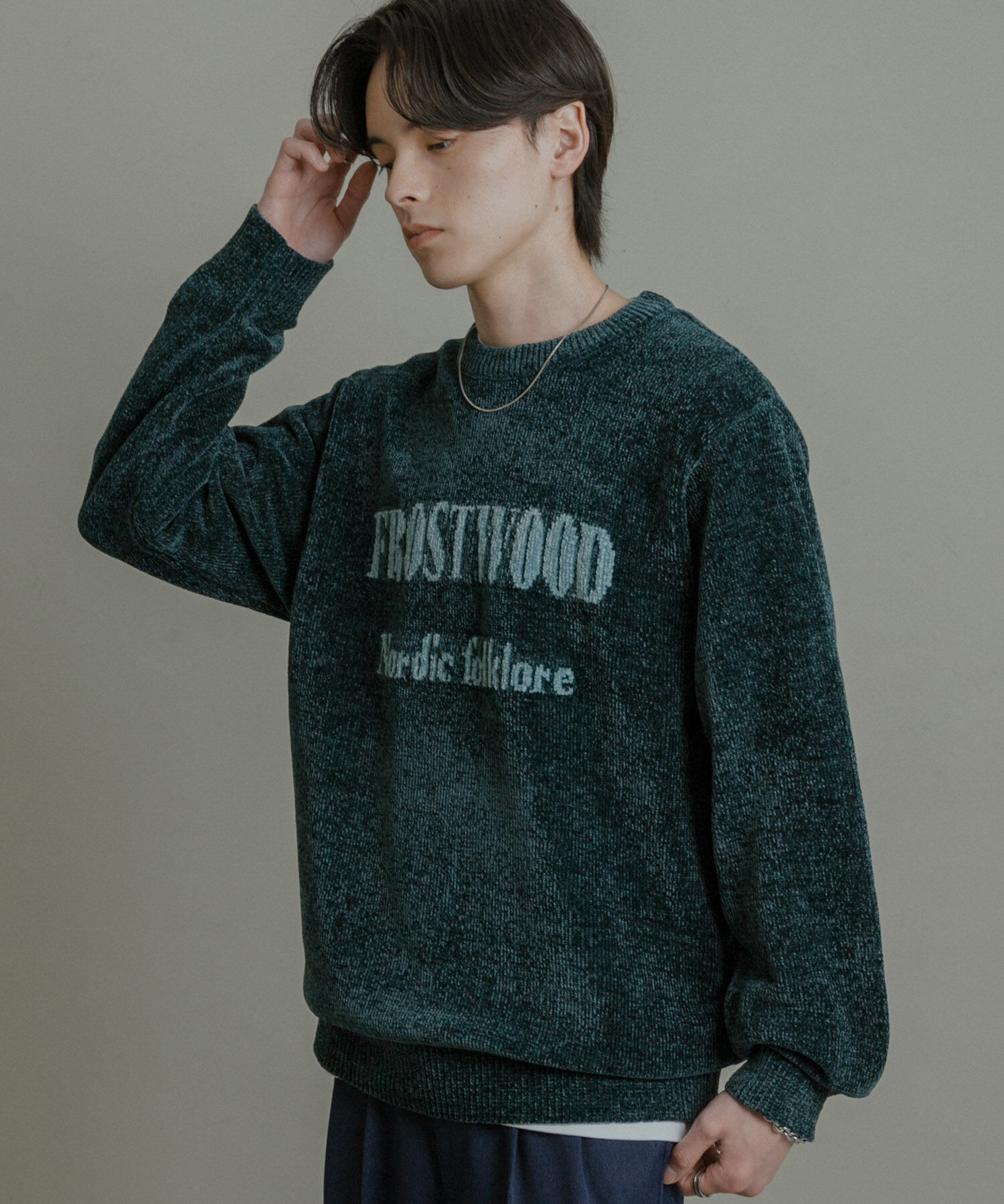 SENSE OF PLACE by URBAN RESEARCH「『洗濯可』モールロゴグラフィックニット」|ニット・セーター|