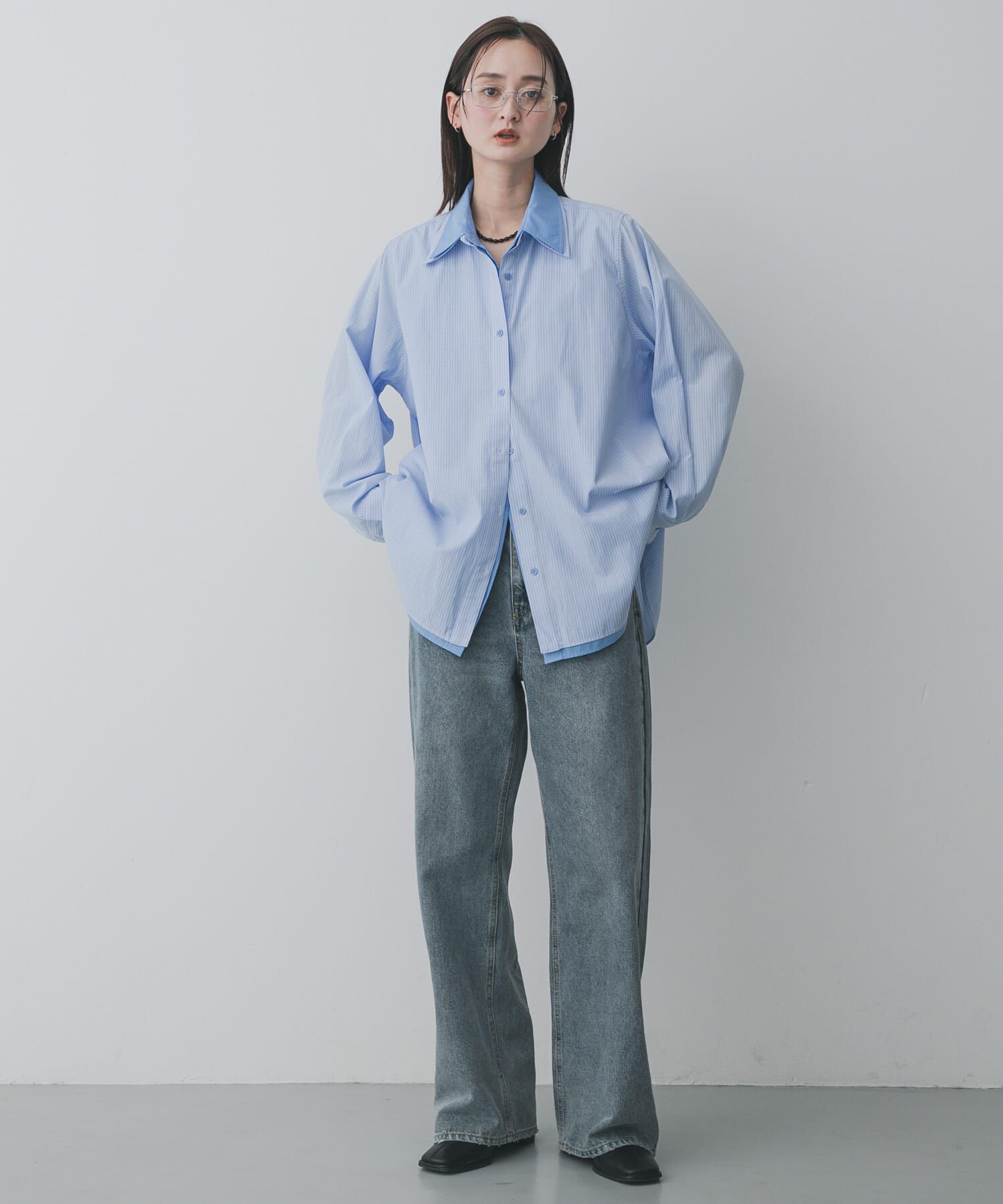 SENSE OF PLACE by URBAN RESEARCH「『WEB限定』フェイクレイヤードルーズシャツ」|シャツ・ブラウス|