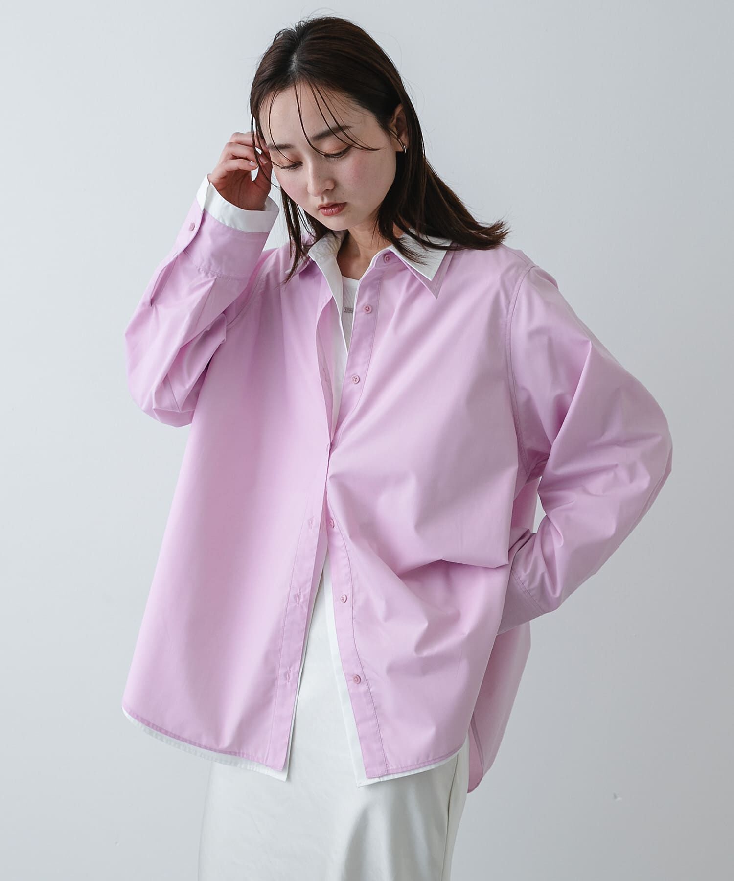 SENSE OF PLACE by URBAN RESEARCH「『WEB限定』フェイクレイヤードルーズシャツ」|シャツ・ブラウス|