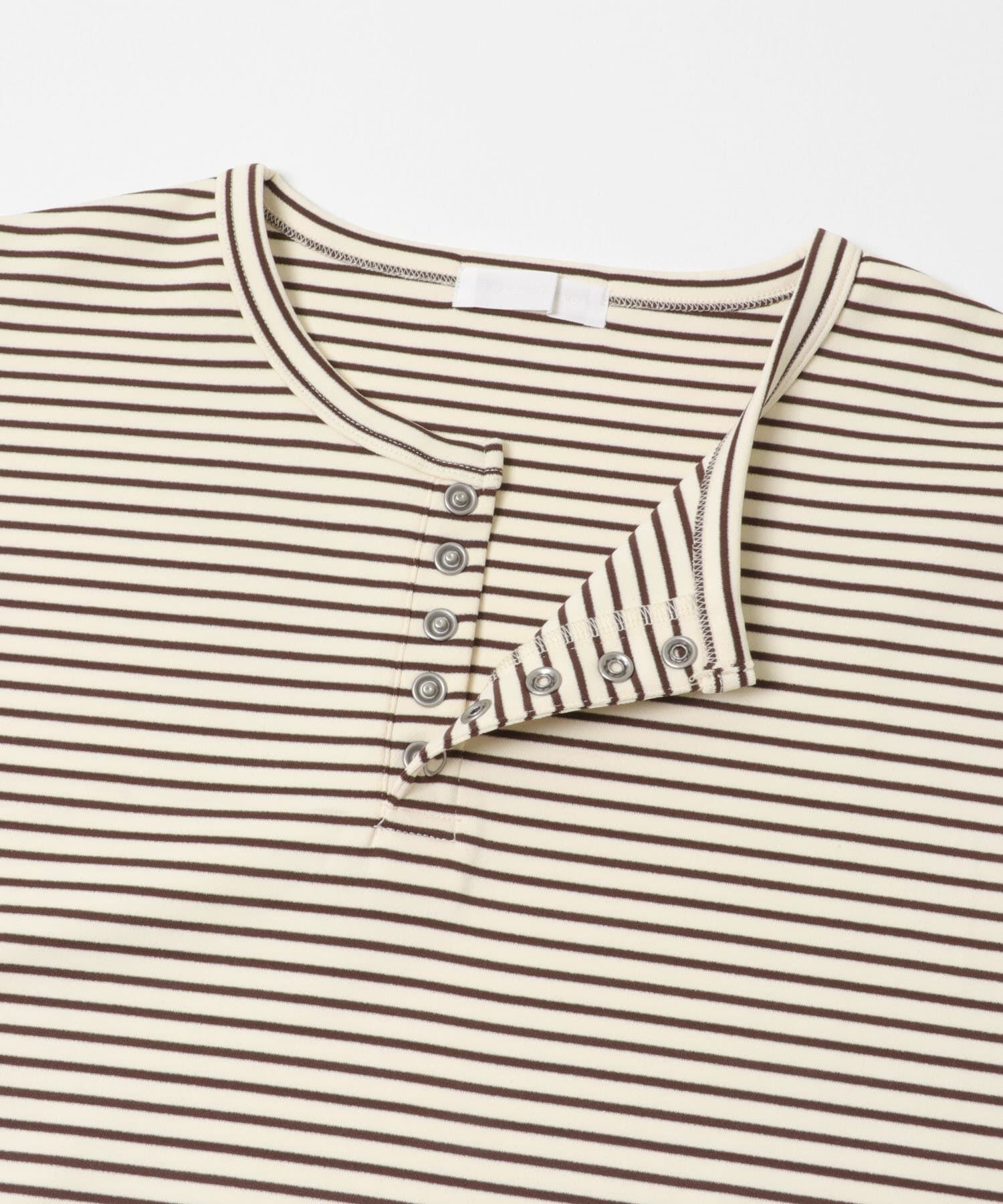 SENSE OF PLACE by URBAN RESEARCH「ボーダーヘンリーネックロングTシャツ」|Tシャツ・カットソー|