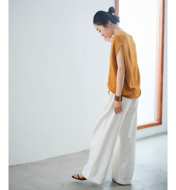  「ガーターアミコクーンVネックニット」|ニット・セーター|