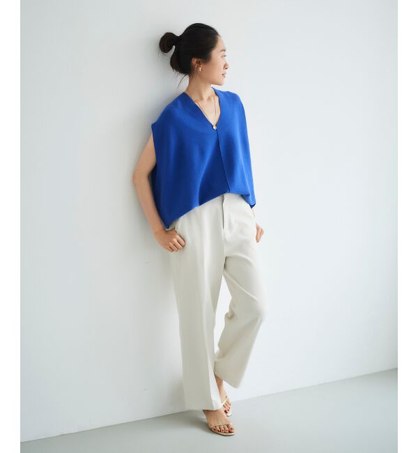  「ガーターアミコクーンVネックニット」|ニット・セーター|