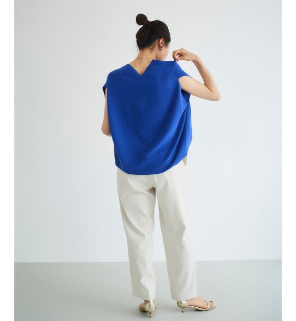  「ガーターアミコクーンVネックニット」|ニット・セーター|