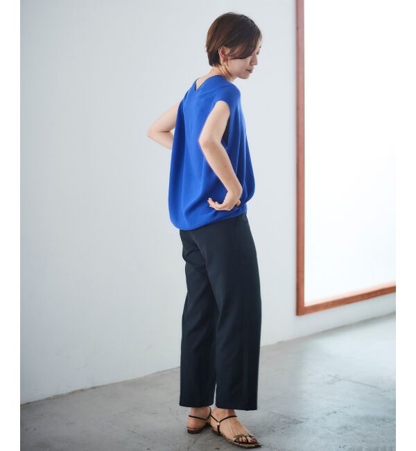  「ガーターアミコクーンVネックニット」|ニット・セーター|