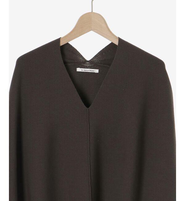  「ガーターアミコクーンVネックニット」|ニット・セーター|