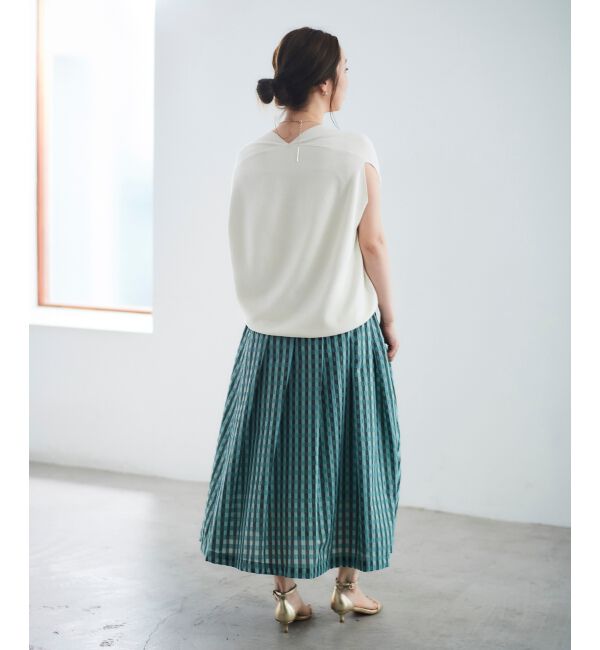  「ガーターアミコクーンVネックニット」|ニット・セーター|