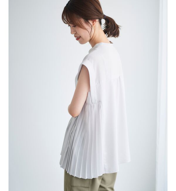  「ジョーゼットサイドプリーツブラウス」|シャツ・ブラウス|