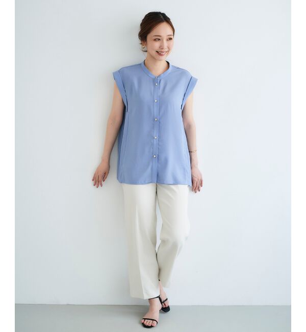  「ジョーゼットサイドプリーツブラウス」|シャツ・ブラウス|