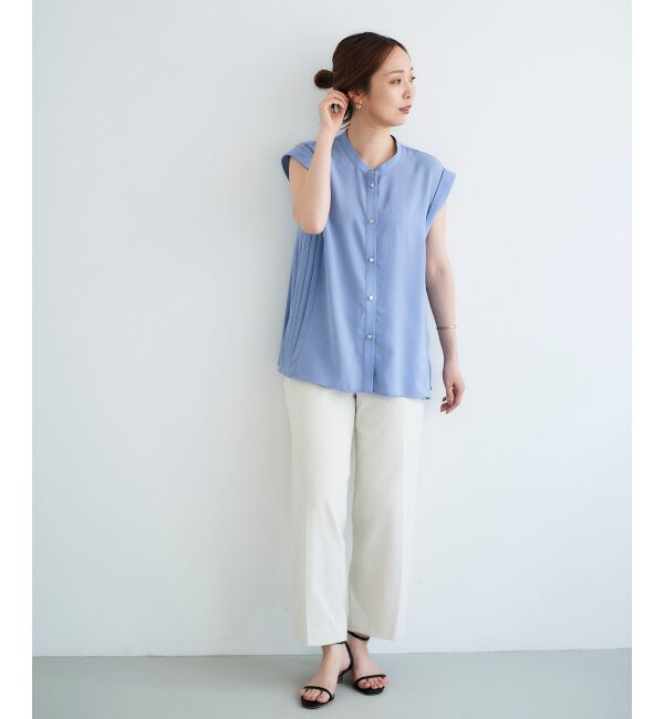  「ジョーゼットサイドプリーツブラウス」|シャツ・ブラウス|