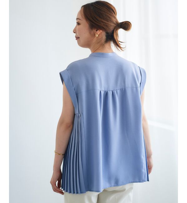  「ジョーゼットサイドプリーツブラウス」|シャツ・ブラウス|