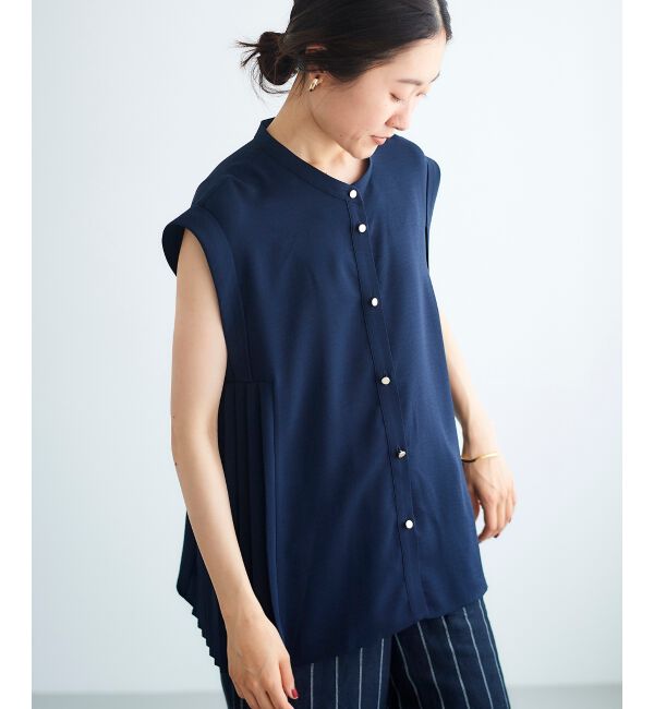  「ジョーゼットサイドプリーツブラウス」|シャツ・ブラウス|