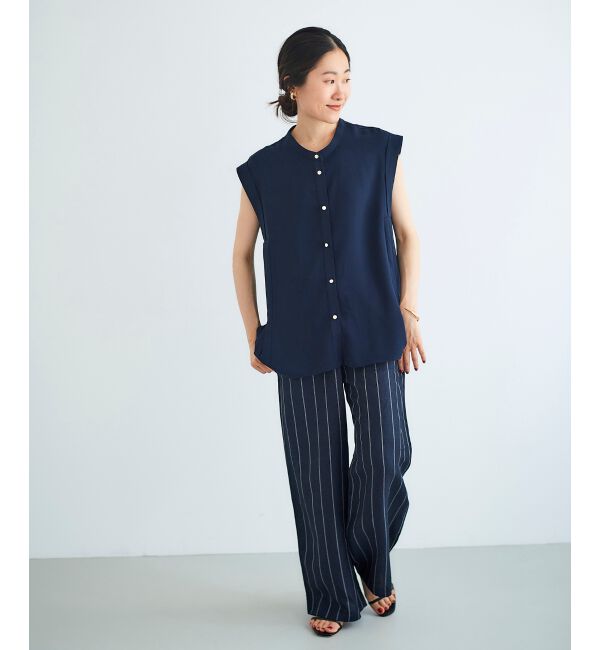  「ジョーゼットサイドプリーツブラウス」|シャツ・ブラウス|