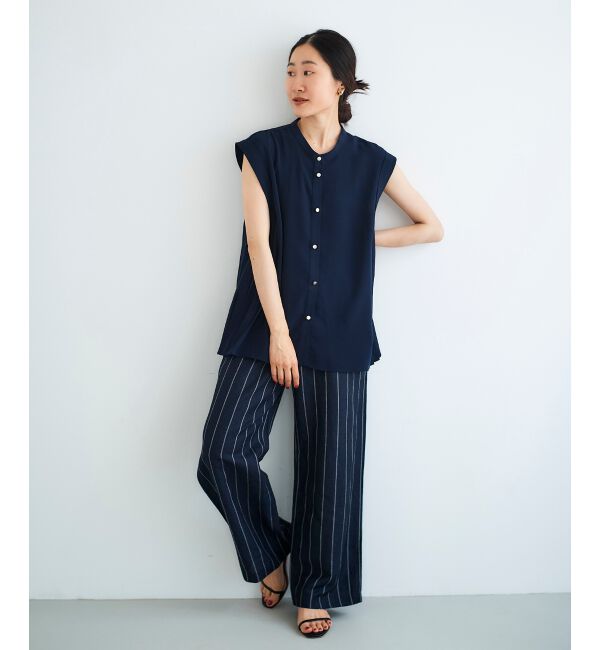  「ジョーゼットサイドプリーツブラウス」|シャツ・ブラウス|