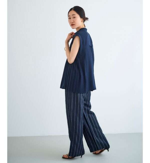  「ジョーゼットサイドプリーツブラウス」|シャツ・ブラウス|