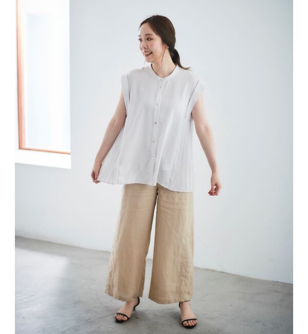  「ジョーゼットサイドプリーツブラウス」|シャツ・ブラウス|