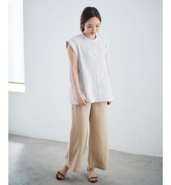  「ジョーゼットサイドプリーツブラウス」|シャツ・ブラウス|