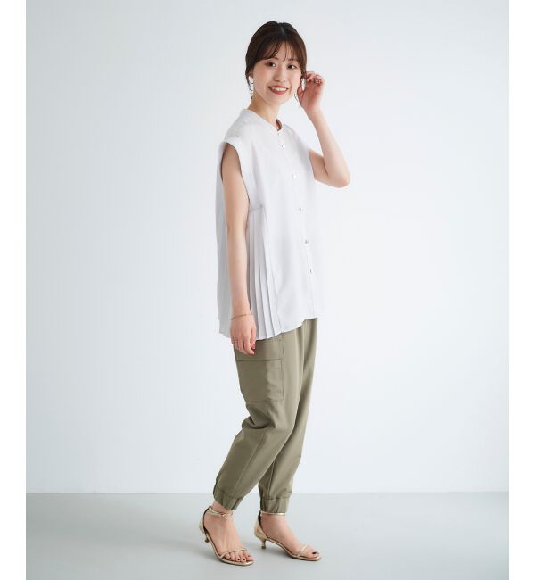  「ジョーゼットサイドプリーツブラウス」|シャツ・ブラウス|