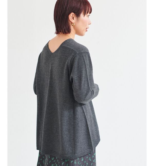 le.coeur blanc「フレアVネックプルオーバー」|ニット・セーター|