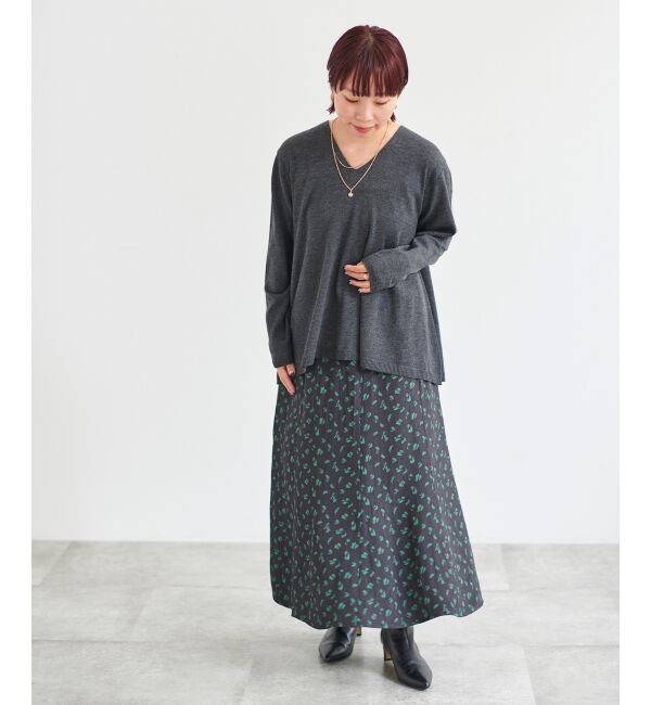 le.coeur blanc「フレアVネックプルオーバー」|ニット・セーター|