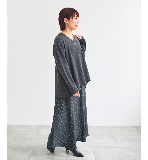 le.coeur blanc「フレアVネックプルオーバー」|ニット・セーター|