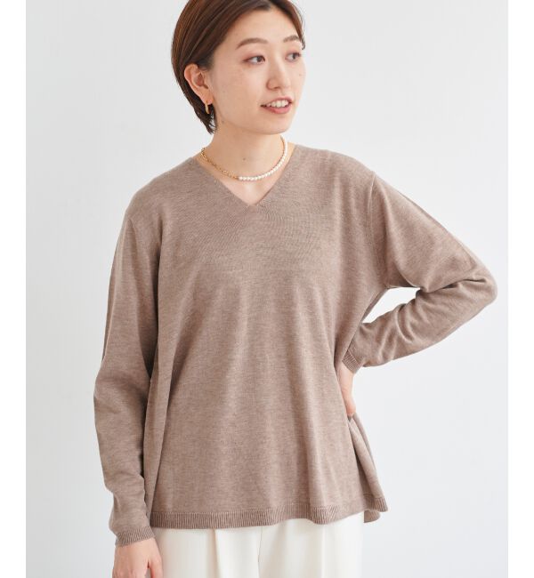 le.coeur blanc「フレアVネックプルオーバー」|ニット・セーター|