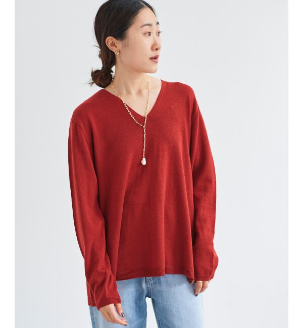 le.coeur blanc「フレアVネックプルオーバー」|ニット・セーター|