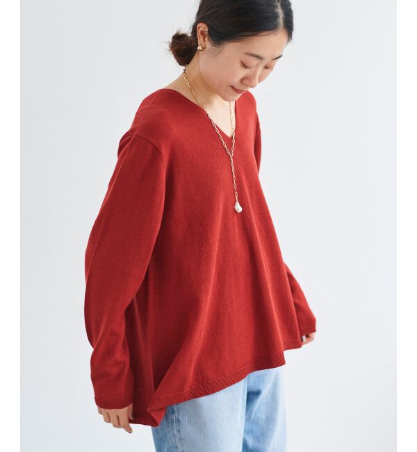 le.coeur blanc「フレアVネックプルオーバー」|ニット・セーター|