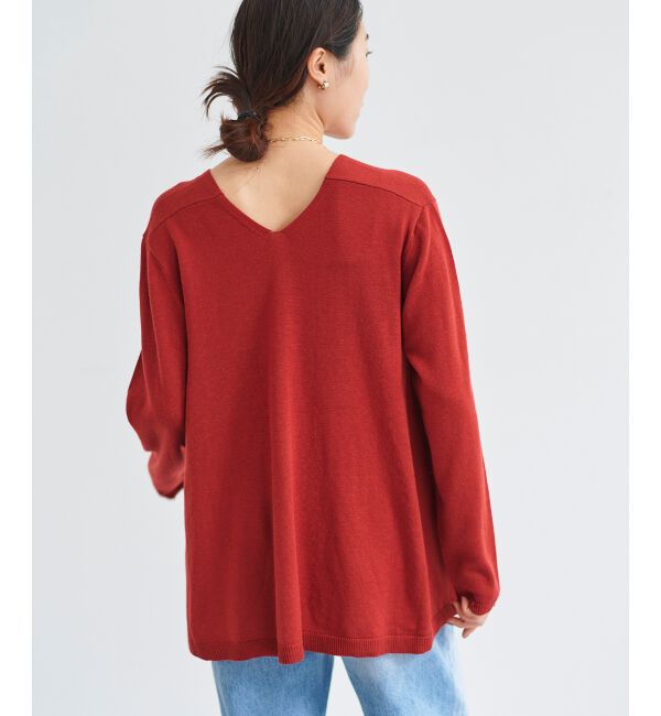 le.coeur blanc「フレアVネックプルオーバー」|ニット・セーター|