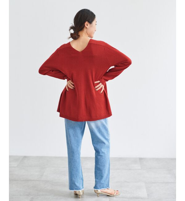 le.coeur blanc「フレアVネックプルオーバー」|ニット・セーター|