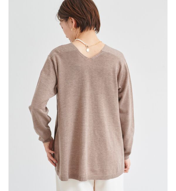 le.coeur blanc「フレアVネックプルオーバー」|ニット・セーター|