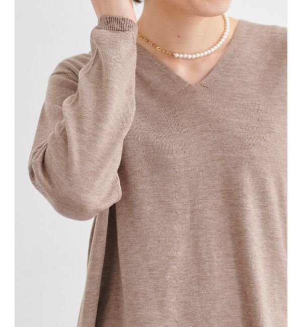 le.coeur blanc「フレアVネックプルオーバー」|ニット・セーター|