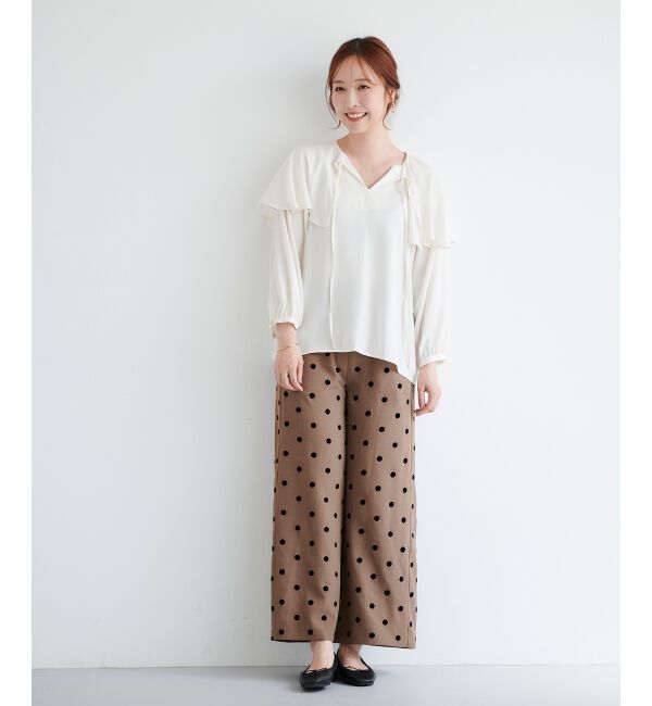 le.coeur blanc「ケープフリルブラウス」|シャツ・ブラウス|