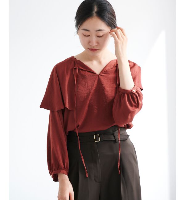 le.coeur blanc「ケープフリルブラウス」|シャツ・ブラウス|