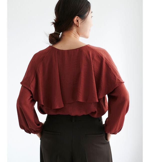 le.coeur blanc「ケープフリルブラウス」|シャツ・ブラウス|