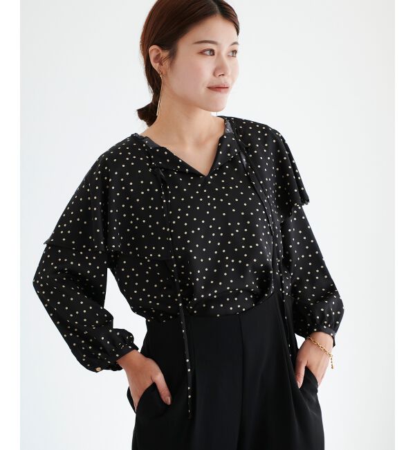 le.coeur blanc「ケープフリルブラウス」|シャツ・ブラウス|