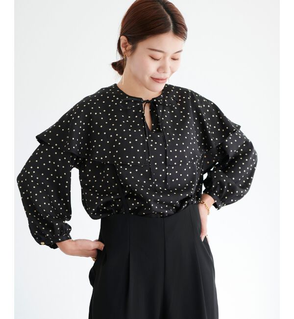 le.coeur blanc「ケープフリルブラウス」|シャツ・ブラウス|